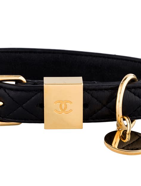 pet chanel|chanel dog collar.